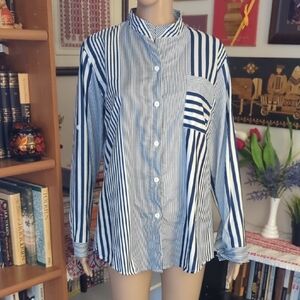 Striped Button-Up Shirt